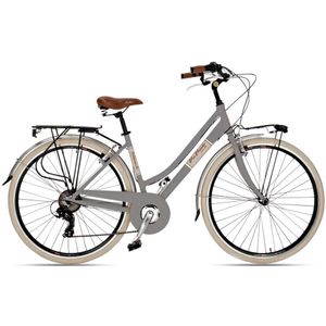 Stadsfiets - Aluminium - 28 Inch - 6-Speed Versnellingen - Batterijverlichting