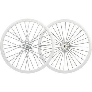 SantaFixie 30mm Wielset - Wit (Radiaal Spaakpatroon)