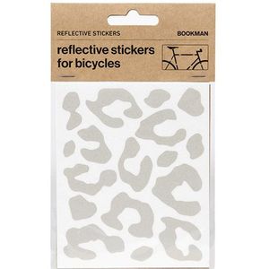Bookman Reflective Leopard Print Stickers - Wit