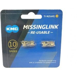 KMC Kettingschakel 10-speed 2 stuks - Goud