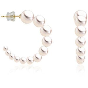 Luna-Pearls - 310.0827 - Hoepels - 585/-Geel goud met Zoetwater gekweekte parel