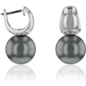 Luna-Pearls Oorbellen 585 witgoud Tahitisch gekweekte parel hS1023