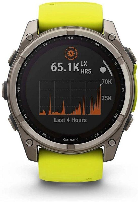 Garmin - Fenix 8 Solar - Smartwatch - Geel - Titanium - Saffier