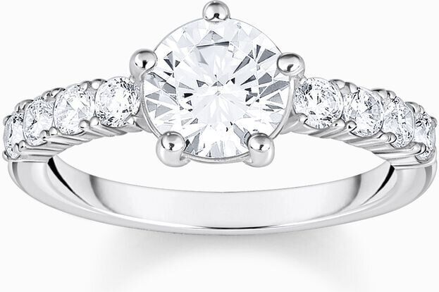 Thomas Sabo - Ring - Wit - Zilver - Zirkoon - 925/-