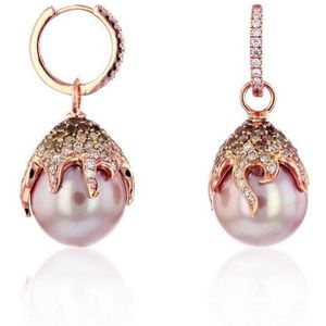 Luna-Pearls - 312.1627 - Hoepels - 585/-Geel goud met Zoetwater gekweekte parel