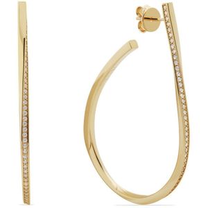 Jette - 89207903 - Oorbellen - Geel Goud - 925 Zilver - Gepolijst met Zirkonia