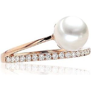 Luna-Pearls - Ring - 585 / - rose goud - 005.1006-53