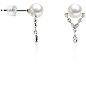 Luna-Pearls - 312.1658 - Oorbellen - 585/-Wit goud met Zoetwater gekweekte parel