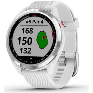 Garmin Golf Horloge Approach® S42 Zilver gepolijst met witte band 010-02572-01