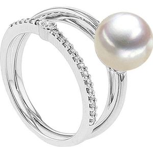 Luna-Pearls - Ring - Ring - 585 / - wit goud - 585 / - wit goud - 005.0981-54