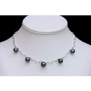 Luna Pearls Diamant Halsketting met Tahiti Parels HKS140