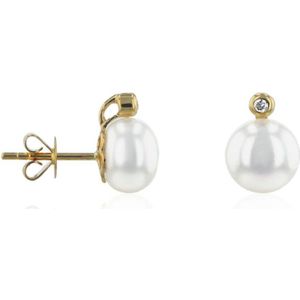 Luna-Pearls  oorsieraden Oorringen HS1181_8-8.5mm