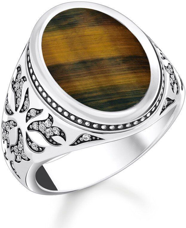 Thomas Sabo - TR2454-950-1 - Ring - Blauw - 925er Zilver - Tijgeroog