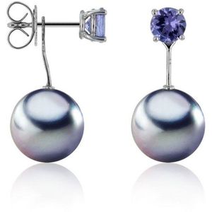 Luna-Pearls - 313.0600 - Oorbellen - 585/-Wit goud met Zoetwater gekweekte parel