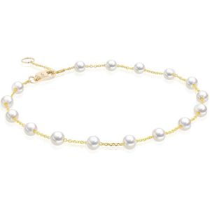 Luna-Pearls - 104.0650 - Armband - 750/-Wit goud met Akoya gekweekte parel en Diamant
