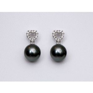 Luna-Pearls Tahiti Parels Diamant Oorbellen O134