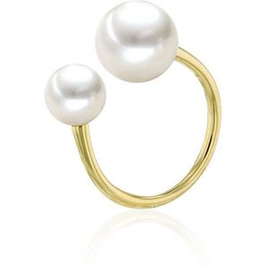 Luna-Pearls - 008.0580 - Ring - 750/-Wit goud met Tahiti gekweekte parel