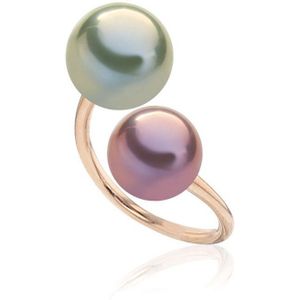 Luna-Pearls - 008.0538-56 - Ring - 750/-Wit goud met Tahiti gekweekte parel - Maat 56