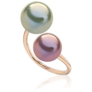 Luna-Pearls - 008.0538-56 - Ring - 750/-Wit goud met Tahiti gekweekte parel - Maat 56