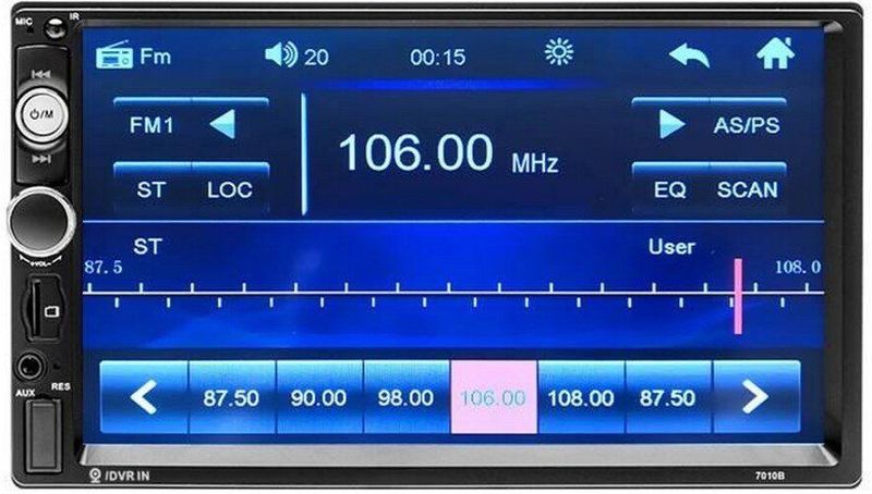 Podofo - K0126 - Autoradio - Met Scherm - Bluetooth - FM-transmitter