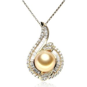 Luna-Pearls Diamant Hanger met Zuidzeeparel AH29