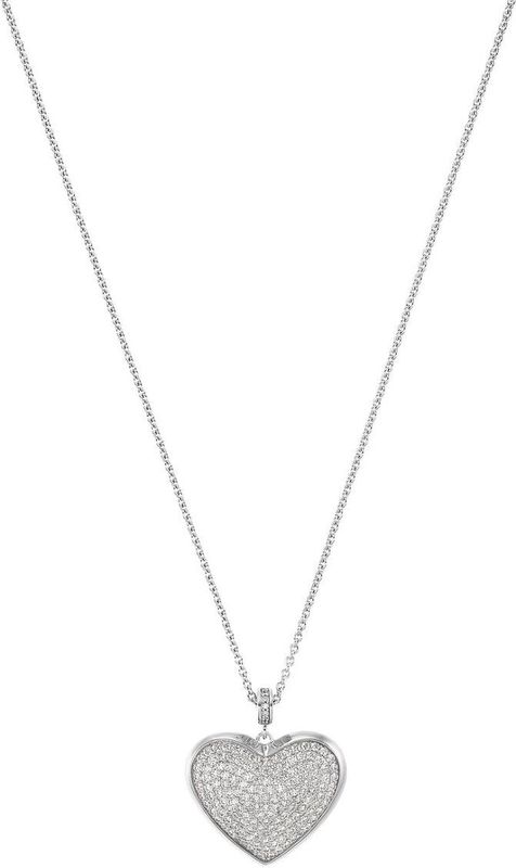 Jette - Ketting - Zilver - 90 cm - Zirkonia - Rhodiniert