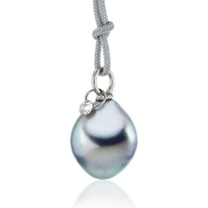 Luna-Pearls - 204.1428 - Hanger - 925/-Zilver met Zoetwater gekweekte parel