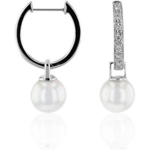 Luna-Pearls - 312.0956 - Hoepels - 750/-Geel goud met Zuidzee gekweekte parel en Diamanten