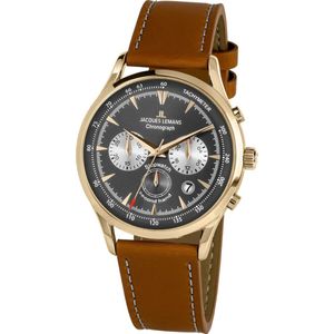 Jacques Lemans - 1-2068J - Polshorloge - Heren - Quartz - Chronograph - Retro Classic