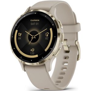 Garmin - 010-02785-02 - Smartwatch - Venu® 3S - grijs/goud - Siliconen band