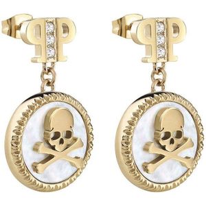 Philipp Plein - PJ2EA08EU - Hoepeloorbellen - Geel Goud - 2,7 cm
