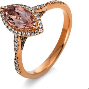Luna Creation - Ring - Roségoud 14K Diamant 0.35ct Morganiet - 1S419R455-1-55