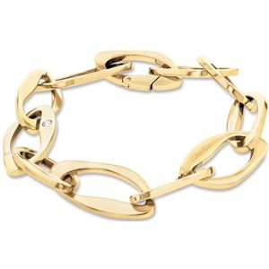 Calvin Klein - 35000686 - Armband - Dames - Roestvrij staal - geelgoud verguld - 18,1cm