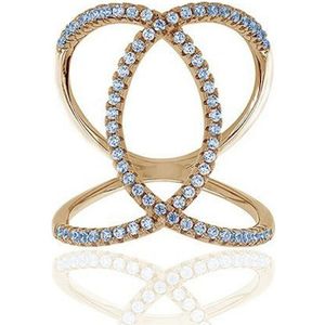 Sif Jakobs - Dames Ring - 925/- - Zirkoon - SJ-R0059-CZ-YG-54 - Ringmaat 54