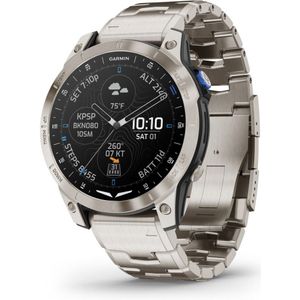 Garmin - 010-02582-51 - D2? Mach 1 - Smartwatch met geventileerde titanium band en extra zwarte siliconen band
