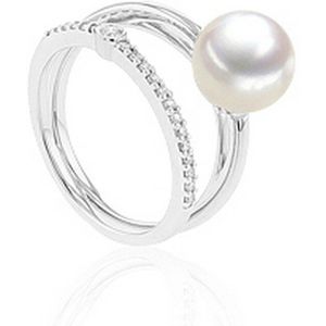 Luna-Pearls - 005.1022 - Ring - 585/-Geel goud met Zoetwater gekweekte parel