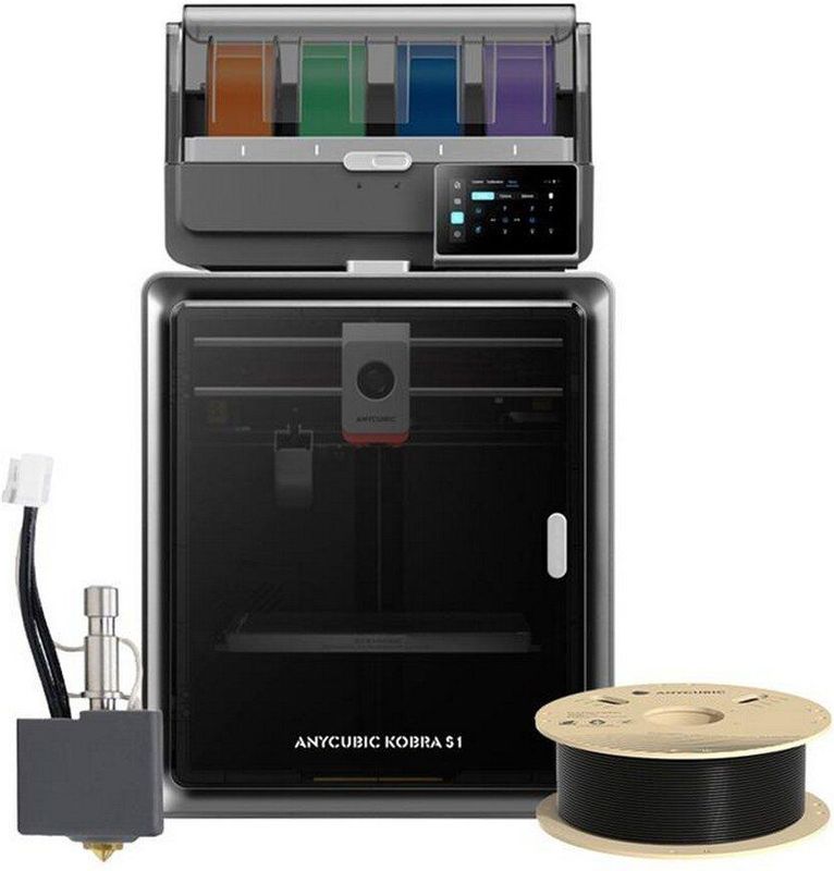 ANYCUBIC - Kobra S1 Combo - 3D-printer - Inclusief Hotend en Filament - Zwart