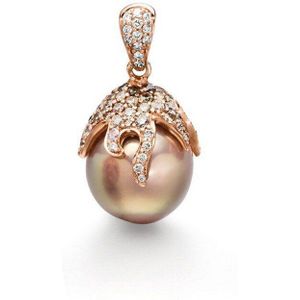 Luna-Pearls - 202.1660 - Hanger - 750/-Wit goud met Zoetwater gekweekte parel