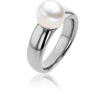 Luna-Pearls - 008.0530 - Ring - 750/-Geel goud met Zuidzee gekweekte parel en Diamanten