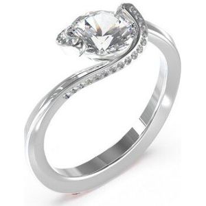 Guess - JUBR03177JWRH52 - Ring - Dames - Roestvrij staal en Zirkonia - Maat 52