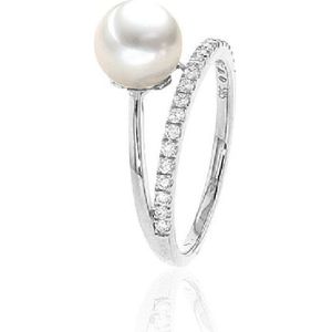 Luna-Pearls - Ring - 585 / - wit goud - 005.1005-54