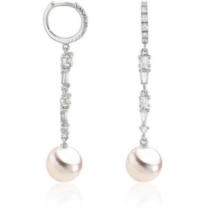 Luna-Pearls - 312.1673 - Oorbellen - 585/-Geel goud met Zoetwater gekweekte parel