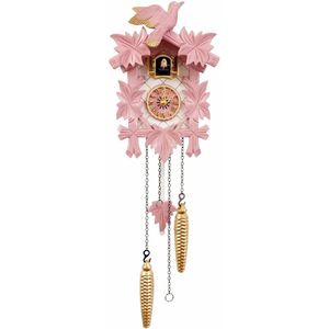 MyKuckoo - Sweet Flower Vogel Gold medium - Koekoeksklok - Kwarts - met nachtuitschakeling - rosa-gelbgold - Basic