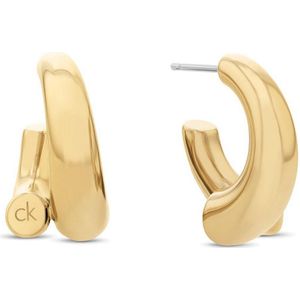 Calvin Klein - CK SPIRAL - Creolen - Geelgoudkleur/Roestvrij Staalkleur