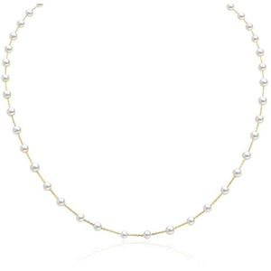 Luna-Pearls - 216.0928 - Ketting - 750/-Geel goud met Akoya gekweekte parel en Diamanten