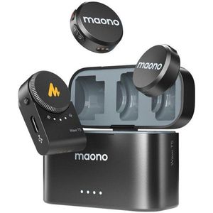 Maono WM650 A2 - Draadloos Microfoonsysteem - 2.4GHz - Met Twee Zenders