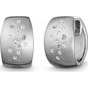 Quinn - Zilveren oorbellen met diamant 0.06 ct - 0368939