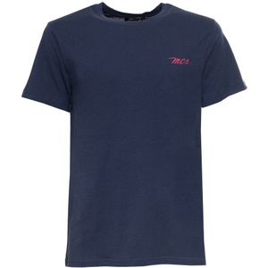 MCS - T-shirt - 10BTS001-L2301-NAVY-GXXL - Heren