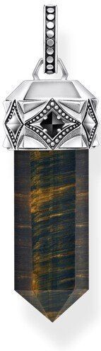 Thomas Sabo - Hanger - Blauw - Zilver - Tijgeroog - Gezwarte Textuur - 925/-