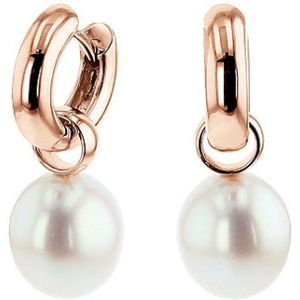Luna-Pearls - 311.1782 - Oorbellen - Zoetwater gekweekte parel 9-9,5mm - 14K ros�goud